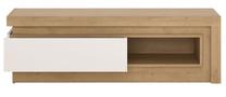 ТВ стол Meble Wojcik Lyon LYOF02, дубовый цв./белый цв., 130 см x 42 см x 41.7 см