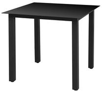 Lauko stalas VLX 42787, juoda sp., 80 cm x 80 cm x 74 cm