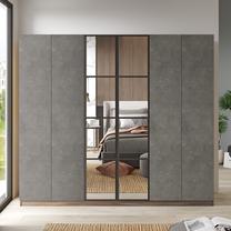 Spinta Kalune Design HM3 CG, ruda sp./pilka sp., 207.6 cm x 50 cm x 183.8 cm, su veidrodžiu
