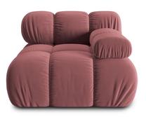 Modulinė sofa Micadoni Home Bellis Velvet, rožinė sp., dešininė, 94 x 94 cm x 63 cm