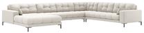 Kampinė sofa Micadoni Mamaia Structured, kreminė sp., dešininė, 327 x 256 cm x 75 cm