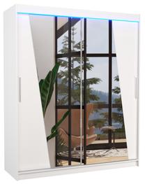 Spinta ADRK Preto LED, balta sp., 58 cm x 180 cm x 215 cm, su veidrodžiu