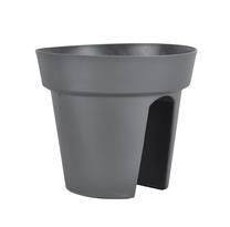 Balkona stādītājs LL021, plastmasa, Ø 28 cm, pelēka krās.