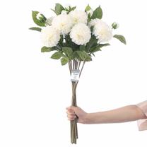 Dirbtinė gėlė, jurginai AmeliaHome Piwoni, kreminė sp./žalia sp., 62 cm