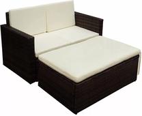 Lauko baldų komplektas VLX 2 Piece Garden Lounge Set with Cushions