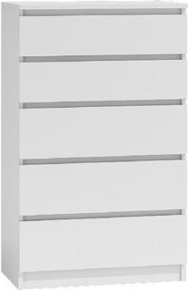 Komoda Malwa M5, balta sp./šviesiai pilka sp., 112 cm x 40 cm x 70 cm
