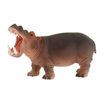 Žaislinė figūrėlė, gyvūnai Hippopotamus, 14 cm, pilka sp.
