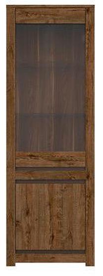 Vitrina Kada, ąžuolo sp./ruda sp., 69 cm x 45.5 cm x 204 cm