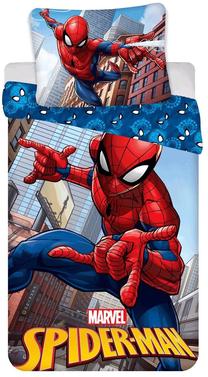 Bērnu gultas veļas komplekts Spider-Man 04, zila krās./sarkana krās., 140 x 200 cm