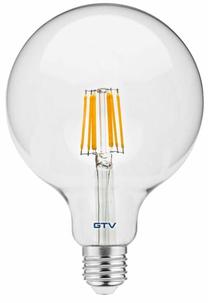 Spuldze GTV LD-G125FLE8-30 Kvēldiegu spuldze, G125, 3000 °K, E27, 8 W, 880 lm