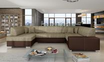 Kampinė sofa Havana Berlin 03, Soft 66, ruda sp./smėlio sp., kairinė, 320 x 207 cm x 73 cm