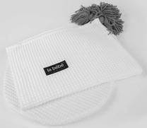Antklodės ir pagalvės komplektas vaikams La bebe Waffle, 100 cm x 75 cm, balta sp., 2 vnt.