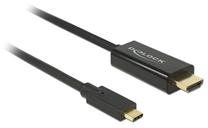 Vads Delock USB-C > HDMI (ST-ST) USB C male, HDMI A male, 2 m, melna krās.