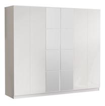 Spinta Kalune Design HM3 956LCS1709, balta sp., 207.6 cm x 50 cm x 183.8 cm, su veidrodžiu