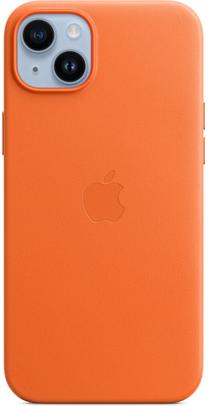 Telefono dėklas Apple Leather Case with MagSafe, oranžinė sp., Apple