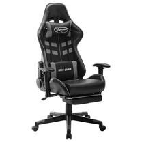 Spēļu krēsls VLX With Footrest 20514, 61 x 67 x 123 - 133 cm, melna krās./pelēka krās.