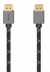 Savienojums Hama DisplayPort To DisplayPort 200505 200505 Displayport, Displayport, 2 m, melna krās./pelēka krās.