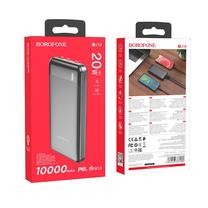 Lādētājs-akumulators (Power bank) Borofone, 10000 mAh, melna krās.
