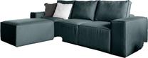 Kampinė sofa Silla Borneo 38, žalia sp., kairinė, 204 x 302 cm x 95 cm