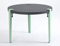 Kavos staliukas Kalune Design Fregoia, antracito sp./žalia sp., 60 cm x 60 cm x 45 cm