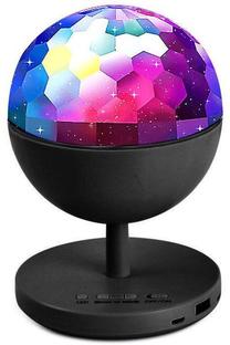 Diskotēku gaismeklis Mocco Bluetooth Disco Ball Speaker, melna krās.