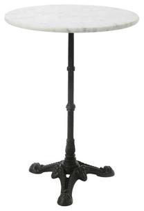 Stalas Amadeus, balta sp./juoda sp., 60 cm x 60 cm x 72 cm