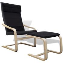 Krėslas VLX With Footrest, juoda sp., 74 cm x 59 cm x 101 cm