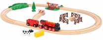 Žaislinis traukinys su bėgiais Brio World Mighty Red Train, įvairių spalvų