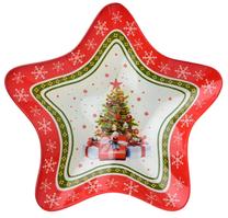 Kalėdinė lėkštė serviravimo Mondex Santa Lila, 23 cm x 23 cm x 3.8 cm, įvairių spalvų