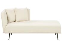 Šezlongas Beliani Riom Left, balta sp., 156 cm x 77 cm x 75 cm