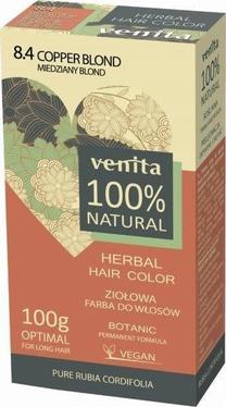 Matu krāsa Venita Herbal Hair Color, copper blonde krās., 8.4, 100 ml