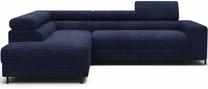Kampinė sofa - lova Colesio, mėlyna sp., kairinė, 200 x 274 cm x 93 cm