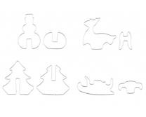 Forma cepumiem Winteria Cookie Cutters 3D, sudraba krās., 4 gab.