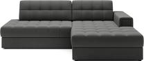 Kampinė sofa - lova Blezalt Sola, tamsiai pilka sp., dešininė, 240 x 150 cm x 82 cm