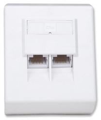 Аксессуары для сетевых продуктов Intellinet Cat5e UTP Surface Mount Box, белый цв.