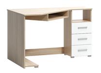 Rašomasis stalas Tatris 17 Right Sided, ąžuolo/balta