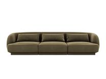Sofa Cosmopolitan Design Tulum Bluvel 77, žalia sp., 90 x 255 cm x 70 cm