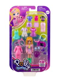 Žaislinė figūrėlė Mattel Polly Pocket Polly Pocket Dress Up Fashion HRD60, 7.6 cm, 19 vnt., rožinė sp./violetinė sp.