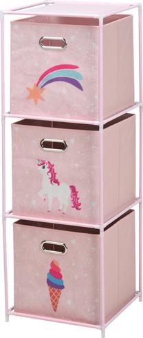Vaikiška lentyna Storage Solutions, rožinė sp., 35 cm x 35 cm x 102 cm