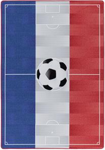 Ковер комнатные Ayyildiz Play Soccer Stadium France, белый цв./синий цв./красный цв., 150 см x 100 см