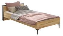 Lova viengulė Kalune Design AR5 - KA, antracito sp./medžio sp., be čiužinio