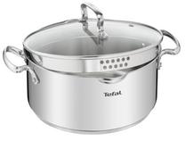 Katls Tefal Duetto + 2100136214, Ø24 cm, 5 l, sudraba krās.