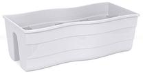 Balkoninis vazonas Form Plastic, plastikinis, 27 cm x 30 cm, balta sp.