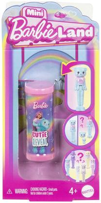 Lelle- figūriņa Mattel Barbie BarbieLand Cutie Reveal JCR15, 3.8 cm, (krāsa/dizains tiek izvēlēts nejauši)