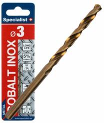 Metalo grąžtas Specialist+ Cobalt, metalas/plienui/nerūdijantysis plienas, sraigtinis, tiesus, 3 mm x 6.1 cm