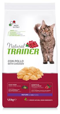 Sausā kaķu barība Natural Trainer, vistas gaļa, 1.5 kg