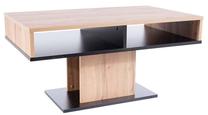 Kavos staliukas Libera, ąžuolo sp./juoda sp., 100 cm x 60 cm x 50 cm