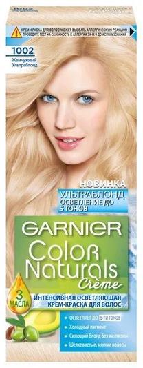 Kраска для волос Garnier Color Naturals, ultra blond 1002 цв., Ultra Blond 1002, 60 мл