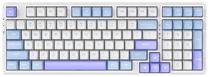 Bezvadu spēļu tastatūra VGN V98 Pro V2 Akko Crystal Wine, Angļu (US), balta krās./violeta krās./gaiši zila krās.