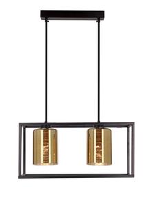 Светильник потолочный Candellux Lighting Luri 32-47878, E27, 2 x 40 Вт, золотой цв. / черный цв.